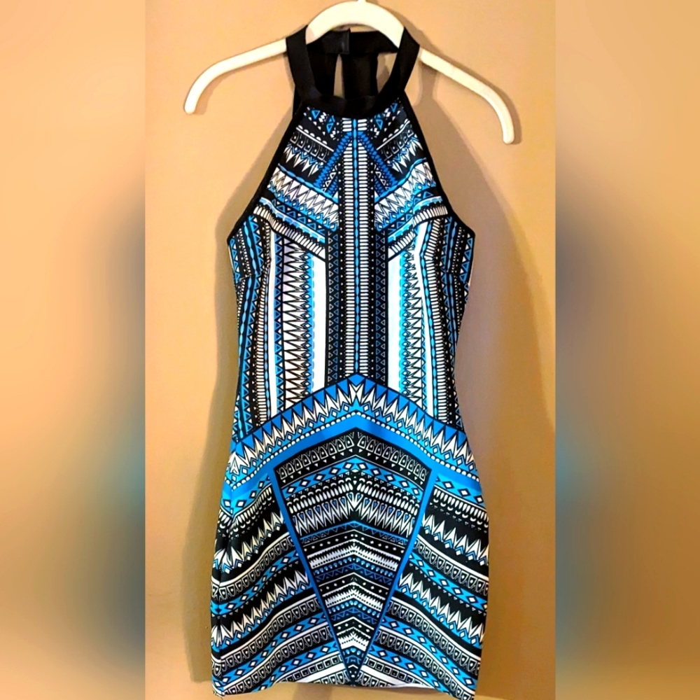Forever 21 Scuba Printed Bodycon Mini Dress Size Small